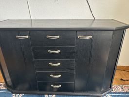 Sideboard schwarz mit Schubladen