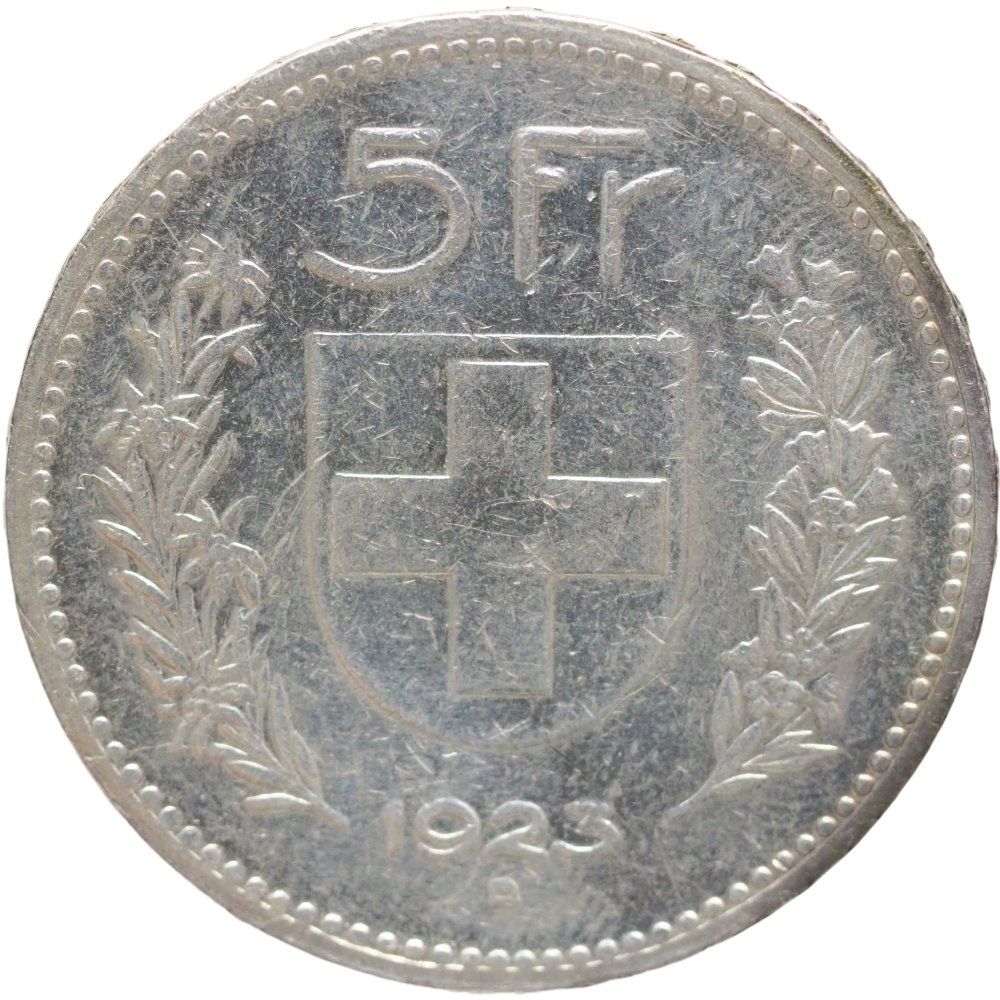 Toutes les monnaies: Schweiz 5 Franken 1923 – D'occasion à Liestal par fibonaccis 1