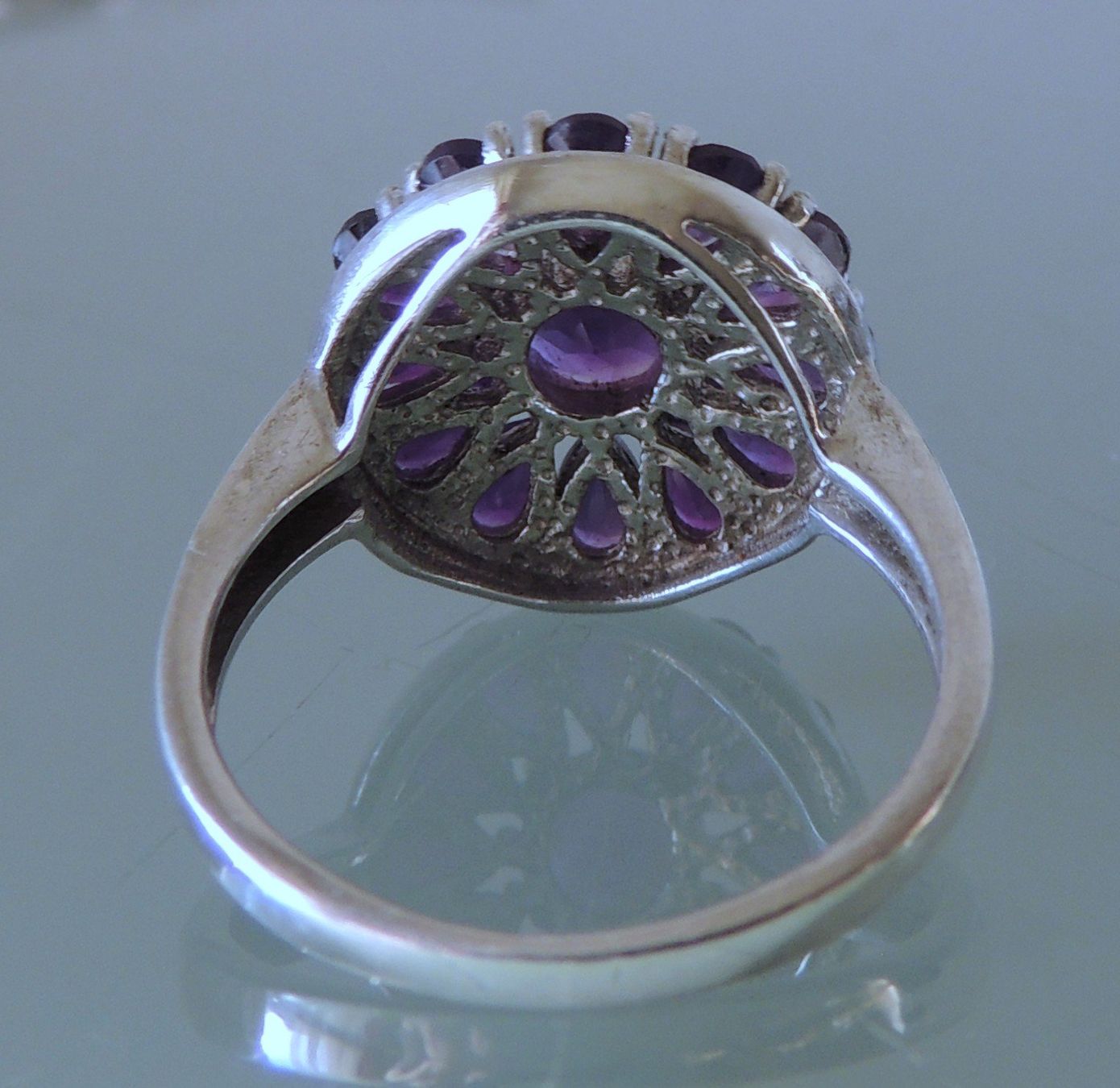 Anelli: HARRY IVENS Silber 925 Amethyst Fingerring Gr. 60 – Usato da Waldenburg venduto da schaller707 4