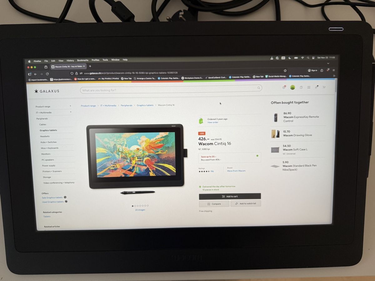 Wacom Tablet PC: Wacom Cintiq 16 – Usato da Zürich venduto da Fridge