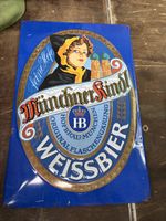 Münchner Kindl Weissbier Blechschild Hofbräu München Rarität