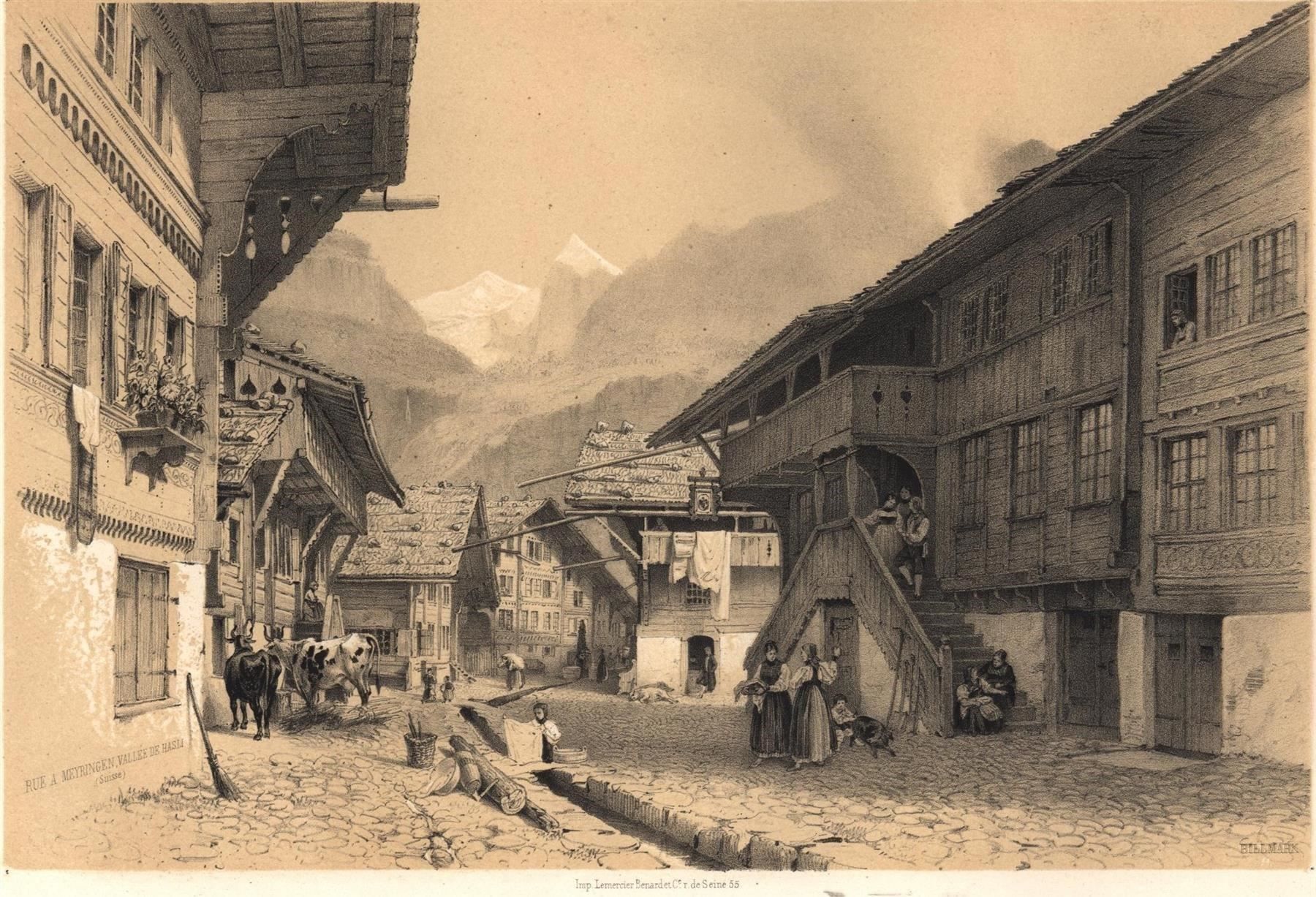 Stiche: Meiringen  Tonlithographie – Gebraucht aus Rafz von Helvet32 1