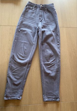 H&M jeans couleur gris anthracite taille haute - taille 34