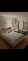 Designerbett mit Leselampe weiss 160x200 cm
