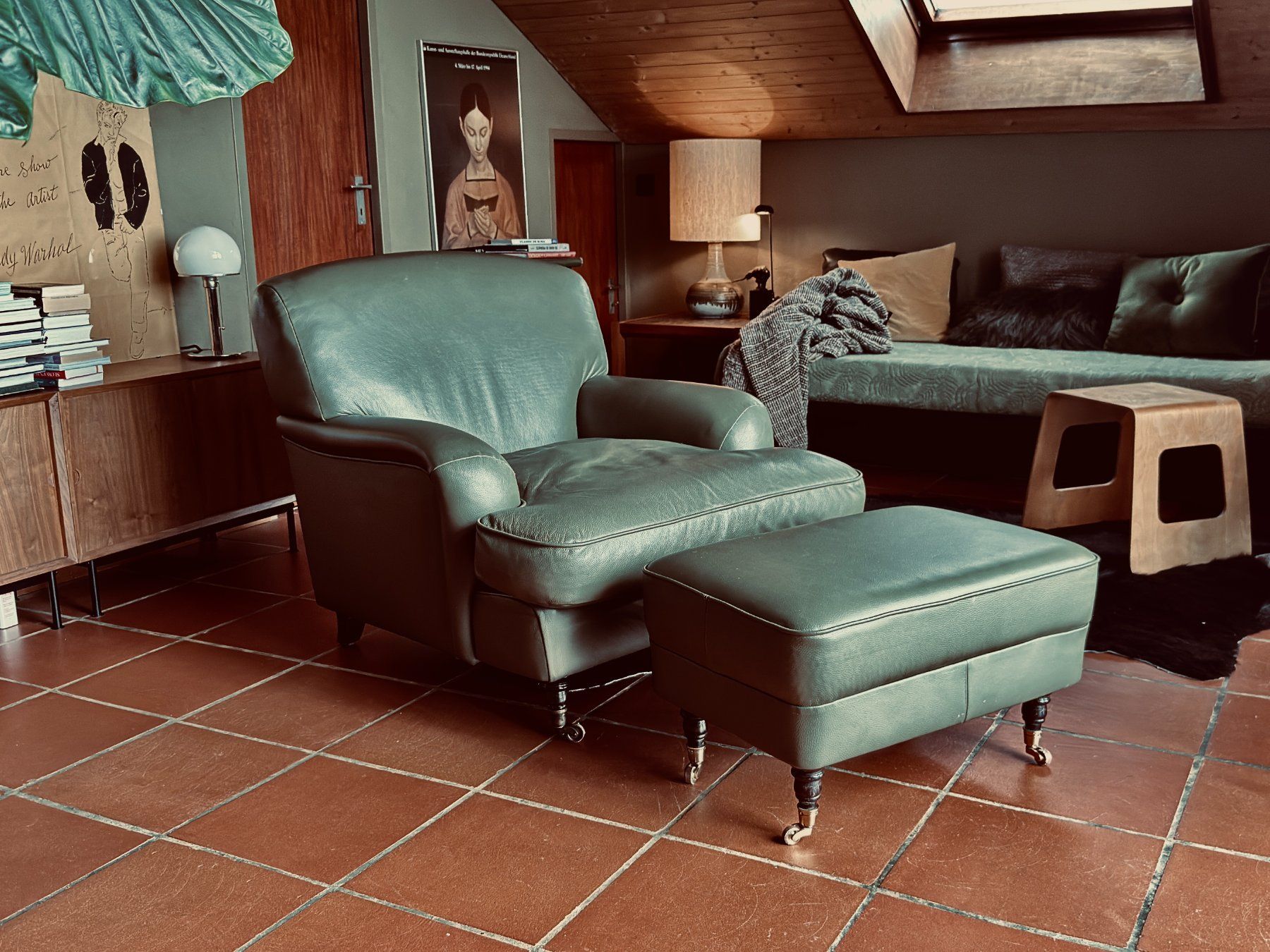 Lambert Poltrone: LAMBERT CONTINENTAL Sessel Leder Oliv Designklassiker Sessel – Usato da Himmelried venduto da 22StudioCH 3