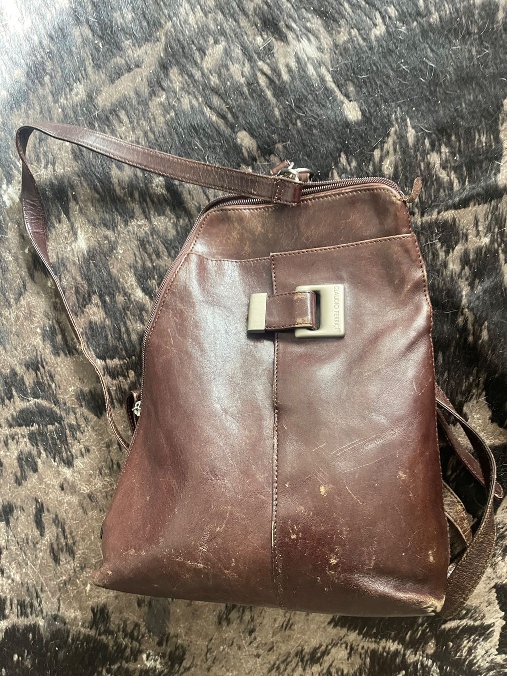 Zaini: Claudio Ferrici Leder Rucksack – Usato da Hinterkappelen venduto da simona67