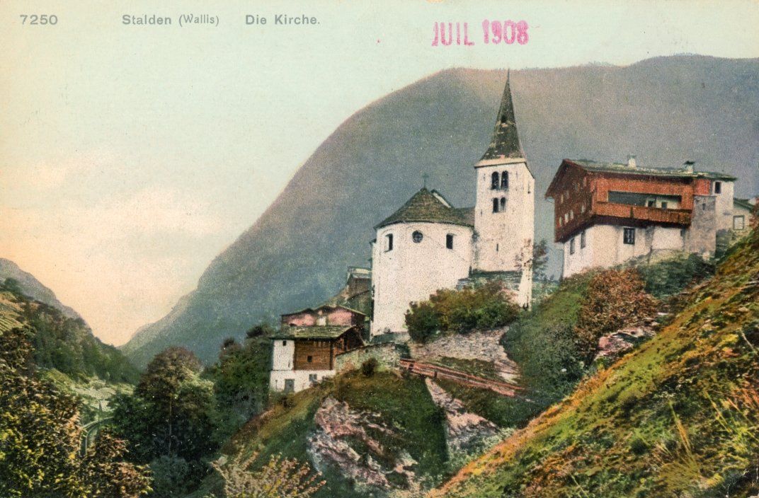 Cartoline postali: Stalden   VS        um 1908 – Usato da Brig venduto da Valcards54