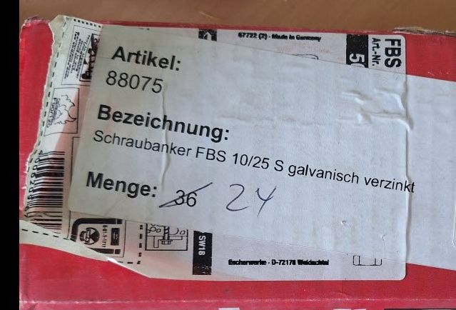 Ancore: fischer Betonschraubanker, 24 Stück – Nuovo (secondo la descrizione) da Spreitenbach venduto da ric_hyq6 2