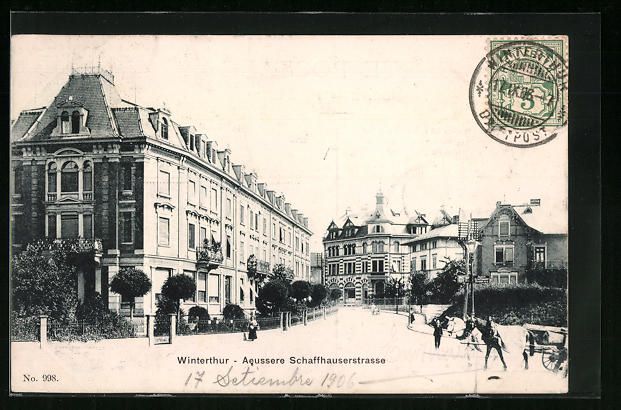 Cartoline postali: Winterthur, Aeussere Schaffhauserstrasse – Usato da Berlin venduto da bartko-reher