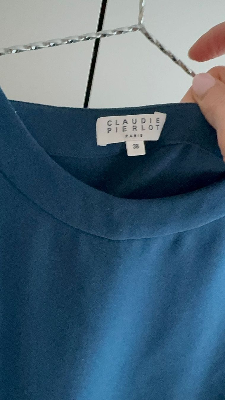 Claudie Pierlot Vestiti: Robe bleue petrole CLAUDIE PIERLOT – Usato da La conversion venduto da Repio 3