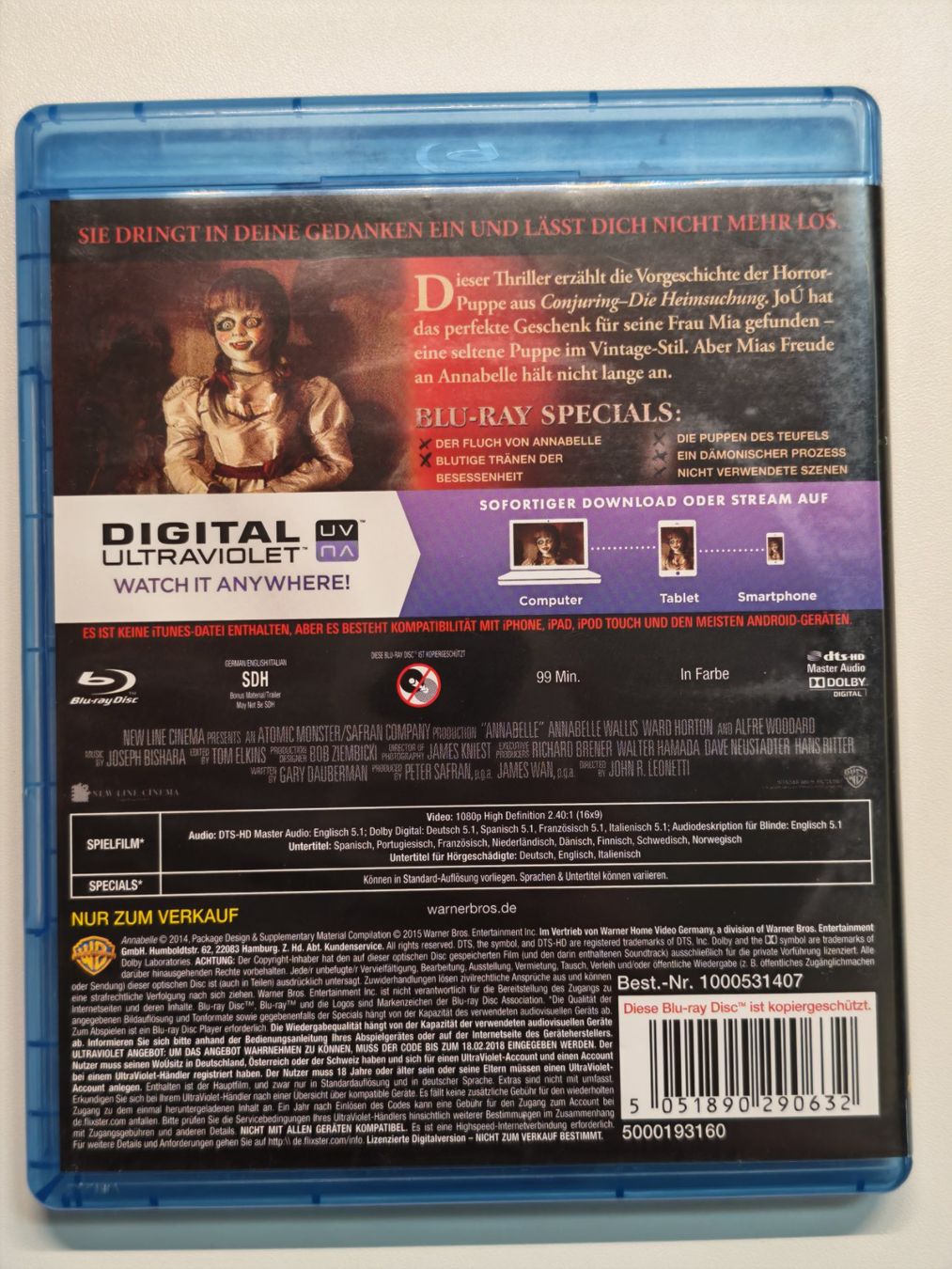 Tutti i DVDs: Annabelle – Usato da Liestal venduto da Kratzilla 2