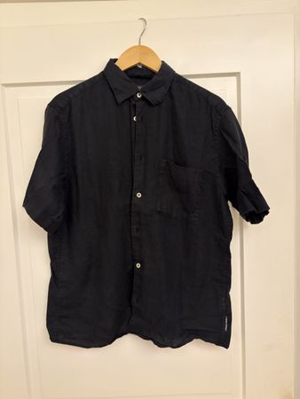 Marc O’Polo Leinenhemd Schwarz Gr. L / 41–42 100% Leinen