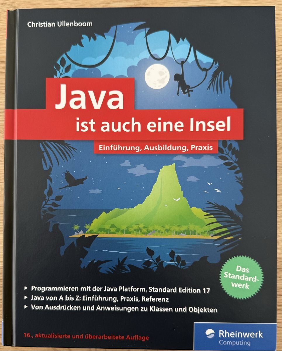 Libri: Java ist auch eine Insel – Ullenboom, 16. Auflage (Java 17) – Nuovo (secondo la descrizione) da Selzach venduto da tun_8bhl
