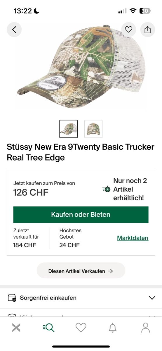Stüssy Hüte, Mützen & Caps: Stussy camo cap – Gebraucht aus Zürich von ram__0n 1