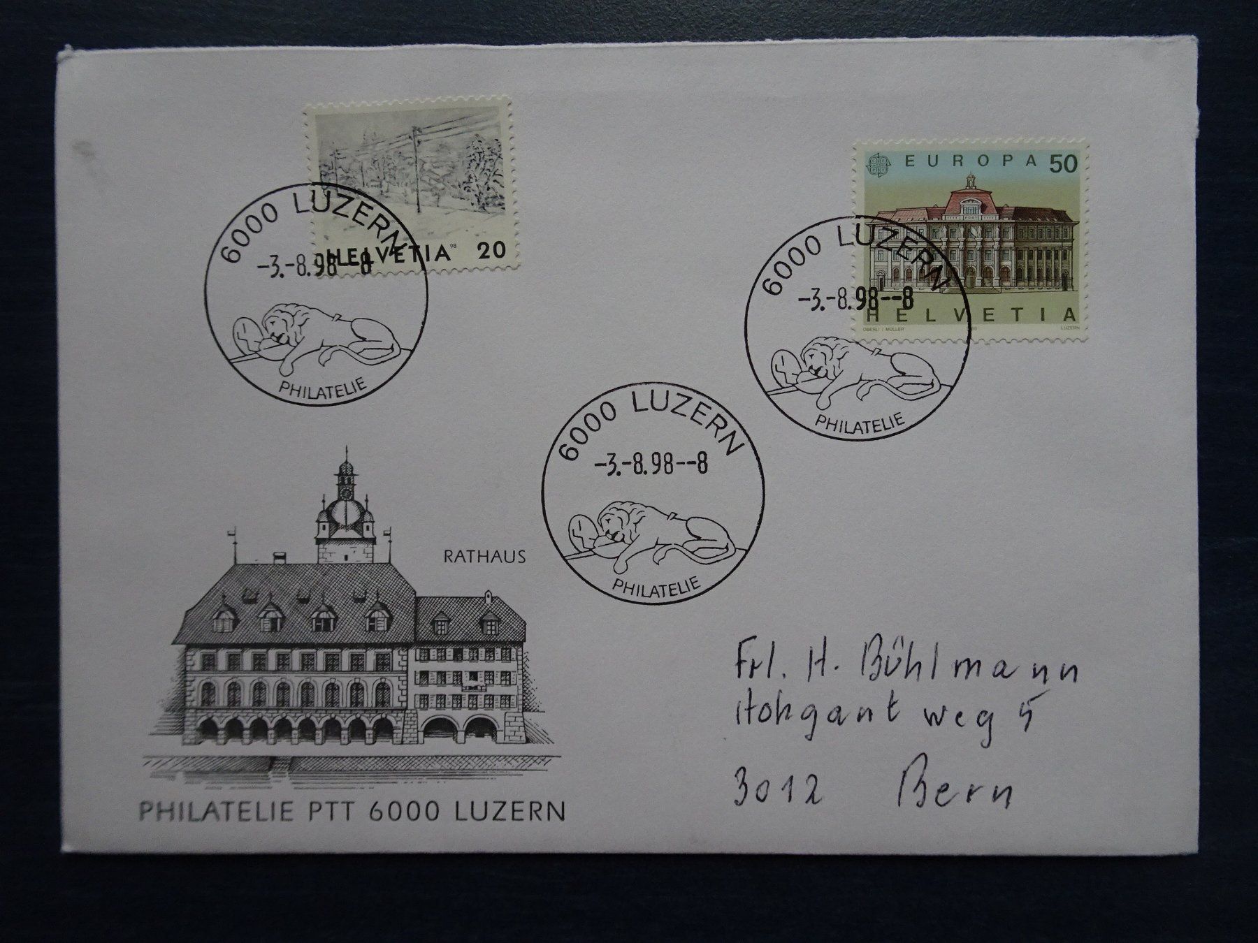 Alle Briefmarken: Philatelie Luzern 1998 – Gebraucht aus Aadorf von Chnorli-Furz