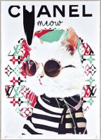 Death NYC Ltd Ed Pop Art Druck " Chanel Cat