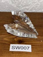  Muschel mit Perle Glas Kristall Figur guter Zustand