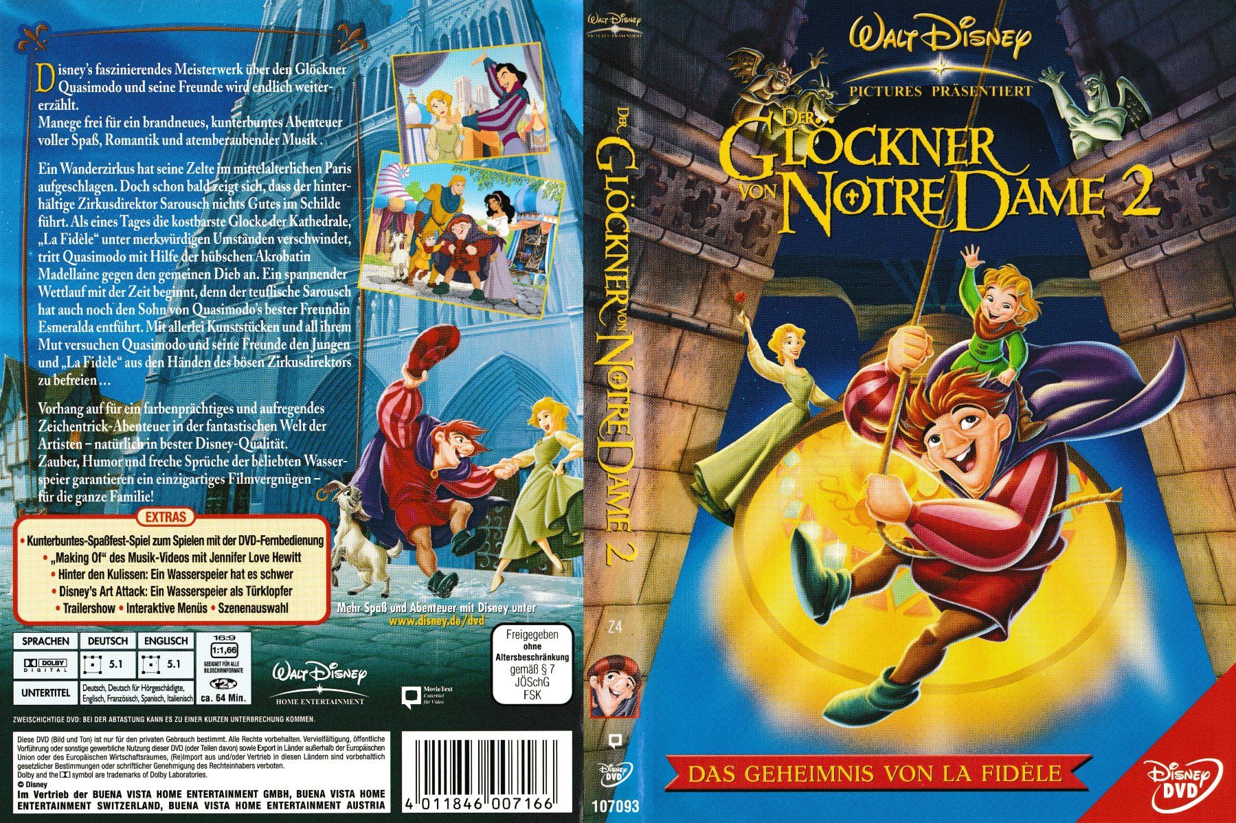 Tutti i DVDs: DVD - Der Glöckner von Notre Dame 2 – Usato da Langnau am Albis venduto da MediaRescuerKeLoX