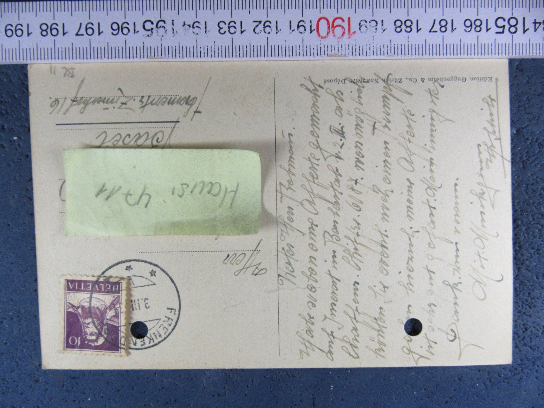 Cartoline postali: LIESTAL BL AK GELOCHT – Difettoso da Ettingen venduto da Hausi4711 1