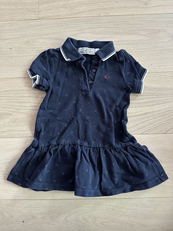 Robe Petit Bateau Hiver Pour Fille 12 Mois – Bleu Marine Fleuri – état Impeccable