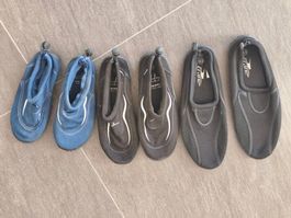3 Paar Wasserschuhe / Badeschuhe Grösse 32/47/43