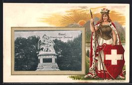 Basel, Strassburger Denkmal, Passepartou
