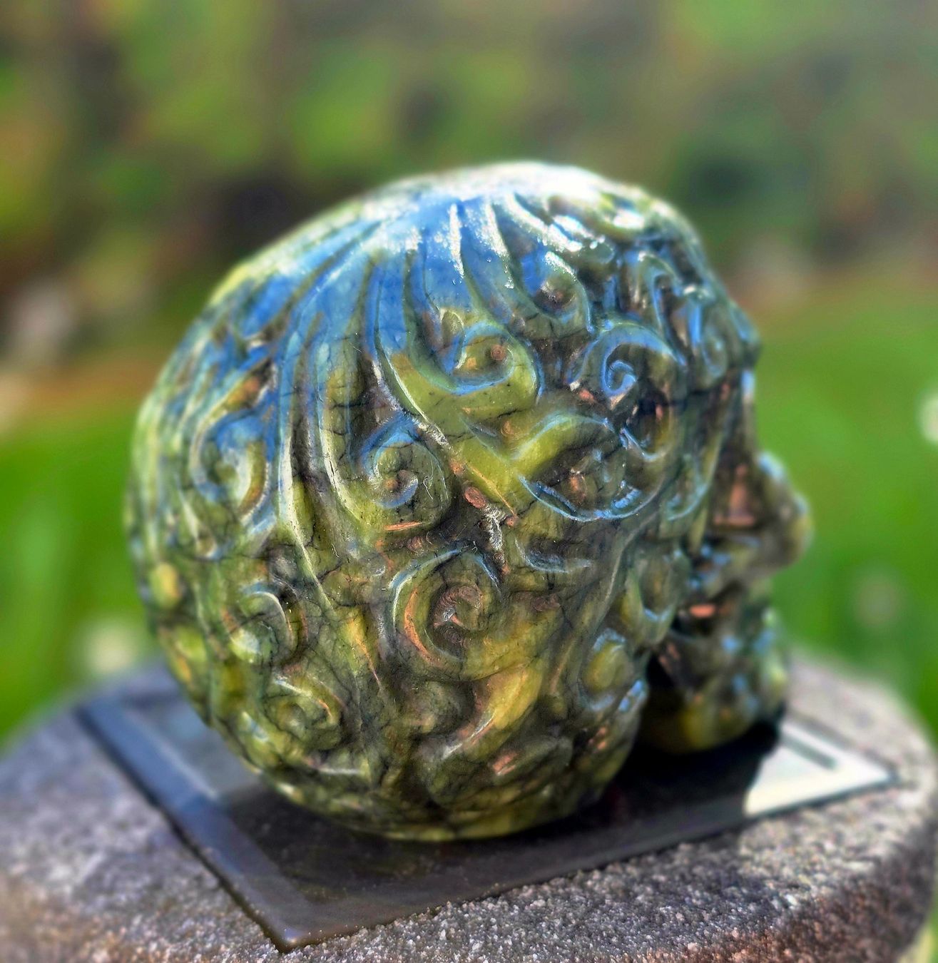 Mineralien & Heilsteine: Serpentin Jade Schädel A 453g – Neu und originalverpackt aus Matzingen von Shay_Crystalz 2