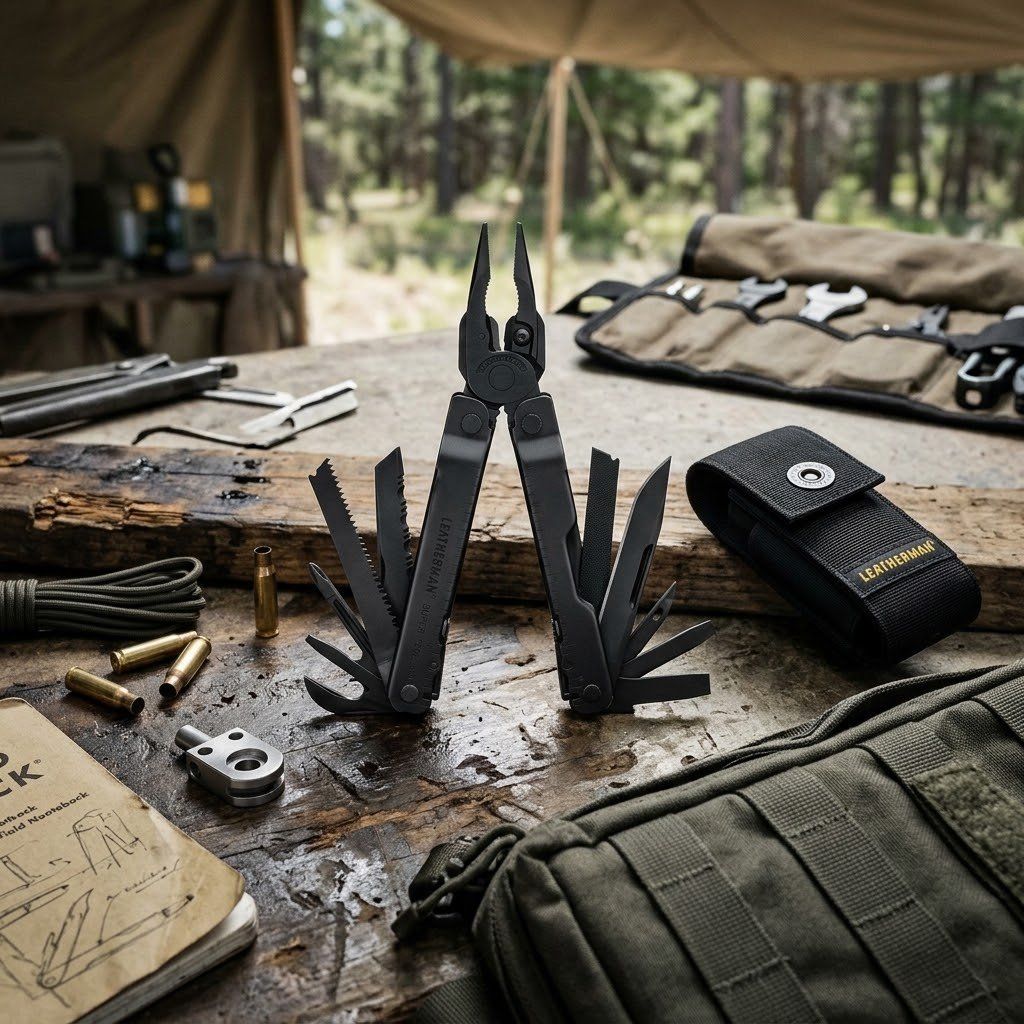 Leatherman Zubehör: Leatherman MultiTool SUPER TOOL 300, black, inkl. Holster – Neu und originalverpackt aus Jegenstorf von Bracher_Store