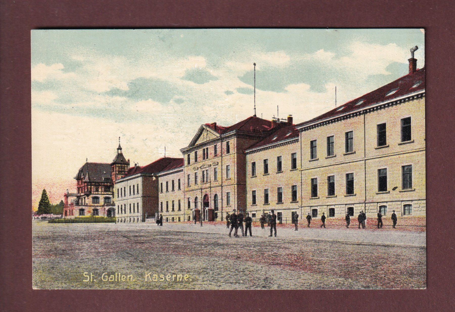 Ansichtskarten: ST. GALLEN - Kaserne - 1922 Feldpost – Gebraucht aus Pully von nicecards