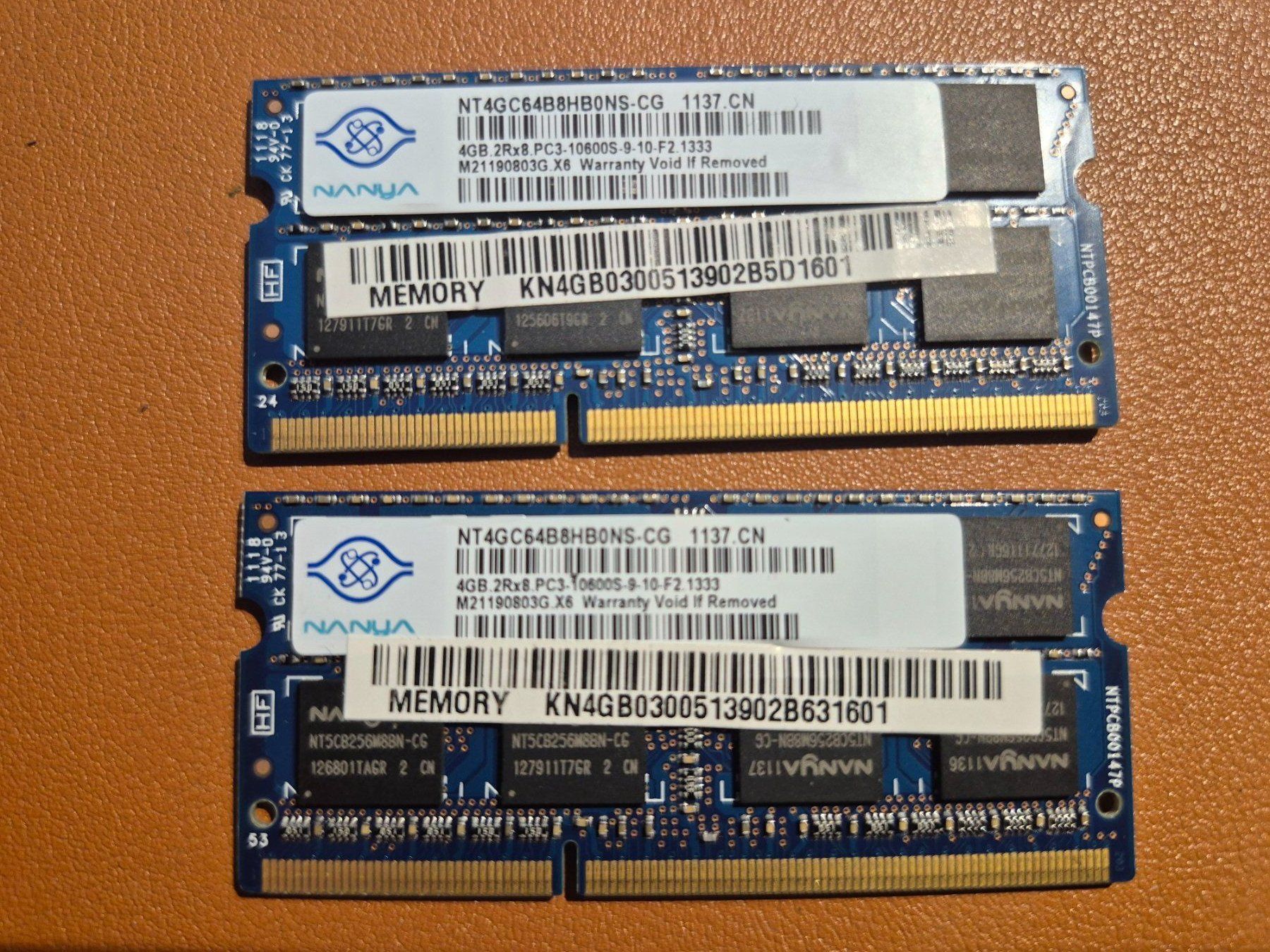 Memoria / RAM: 2x 4GB RAM DDR3 1333Mhz – Usato da Thierachern venduto da rolfdavid