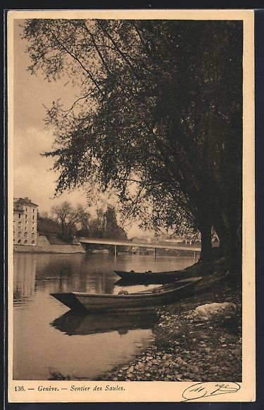 Ansichtskarten: AK Genève, Sentier des Saules – Gebraucht aus Berlin von bartko-reher