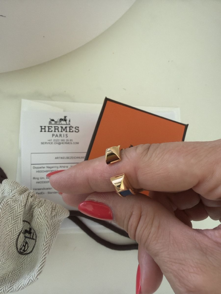 Hermès Ringe: HERMES Double Clou ring Athéna bleu 57 – Neu (gemäss Beschreibung) aus Steinhausen von Stylelene14 2