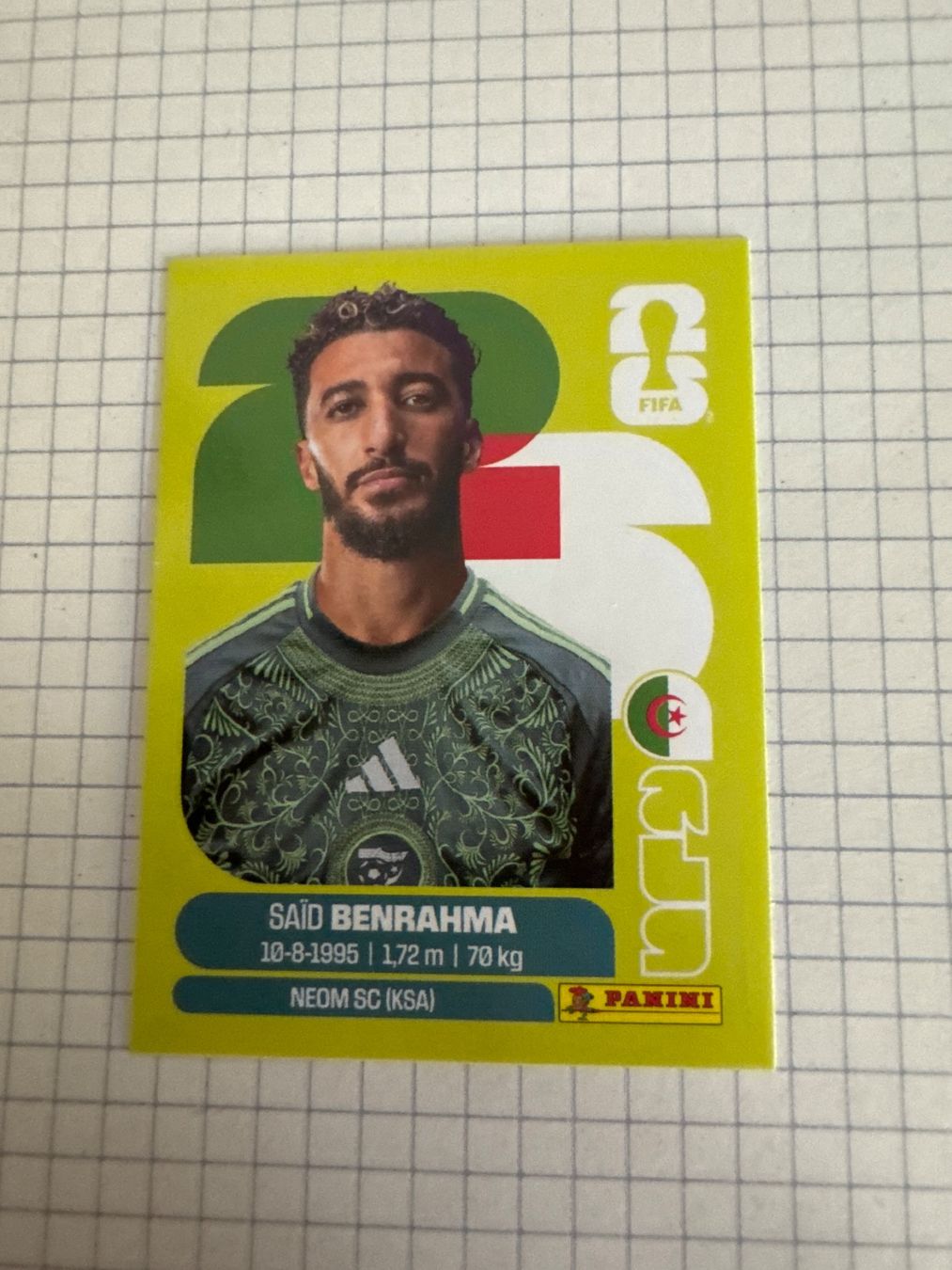 Panini Carte collezionabili: Panini Sticker WM 2026, ALG 16 Said Benrahma – Nuovo (secondo la descrizione) da Winterthur venduto da mathis-spielsteine