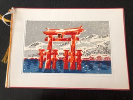 Japanischer Holzschnitt Kawase Hasui Yuki no Miyajima