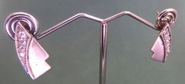 Ohrstecker 925 Silber, mit synthetischen Steinchen