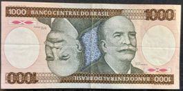 Brasilianische Banknote 1000 Mil Cruzeiros, Vintage!