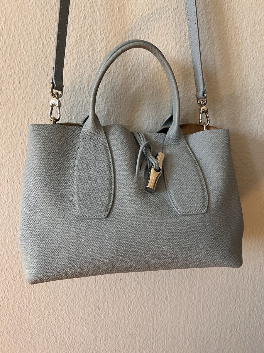 Longchamp Taschen für Damen: Handtasche Longchamp, hellblau Leder – Gebraucht aus Solothurn von Brini06