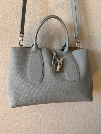 Handtasche Longchamp, hellblau Leder