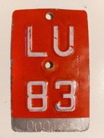 Velonummer LU 83 plaque Velo
