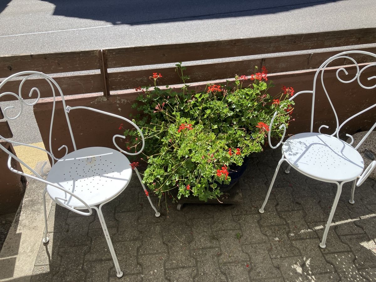 Sedie: 2 Stück Metall Stühle – Usato da Erlenbach im Simmental! venduto da Simmentaler-Perlen