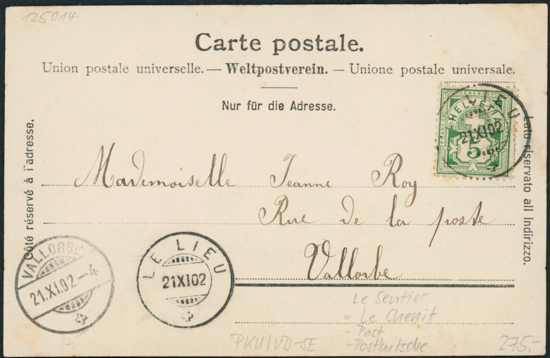 Cartes postales: VD Le Sentier - Post - Postkutsche - Le Chenit – D'occasion à Schindellegi par leecollect 1