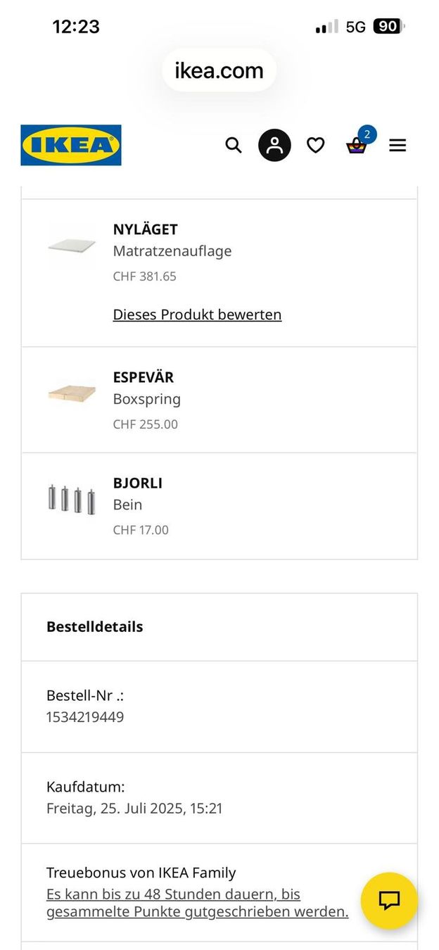 Ikea Letti: Boxspringbett 180x200 - Neuwertig – Usato da Rifferswil venduto da Calipso 7