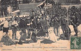 Schöne alte Postkarte Skirennen GÉRARDMER