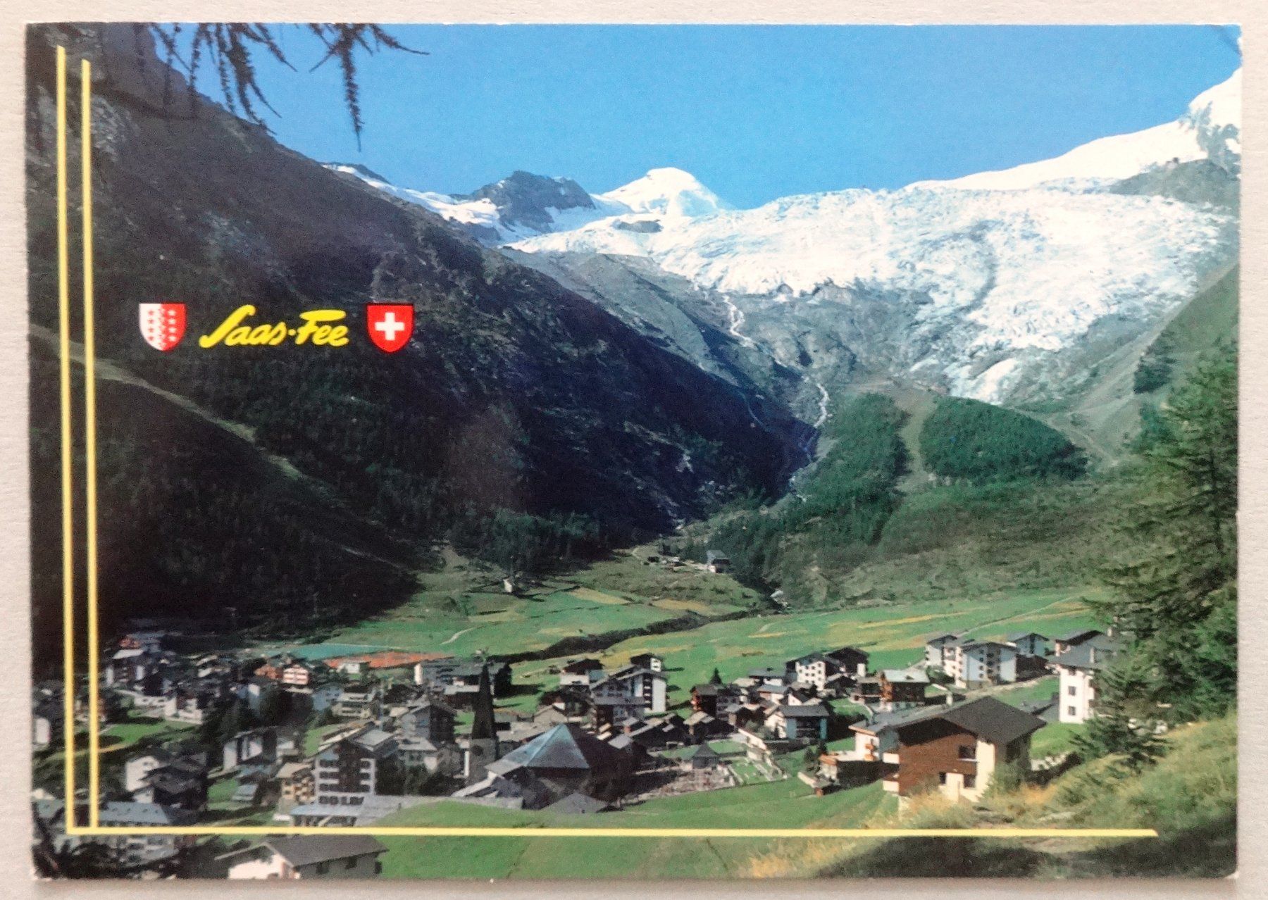 Cartes postales: Saas-Fee 1800 m, Allalinhorn 4027 m – D'occasion à Fétigny par Billy2miny
