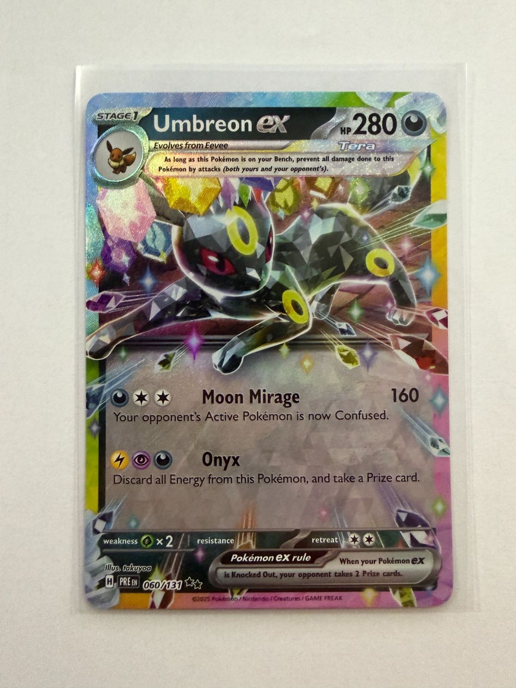 Pokémon Sammelbilder & Trading cards: Pokemon Umbreon EX 060/131 Prismatic Evolution EN – Neu (gemäss Beschreibung) aus Weingarten-Kalthäusern von McGmavlo