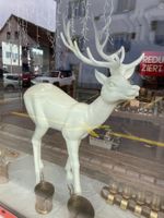Grosser Deko Hirsch 220cm hoch/Aus Ausstellung/weiss/Neu/