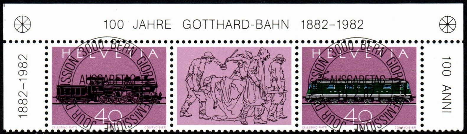 Tous les timbres: Gotthard Bahn 1982 voll ET ab 1.- – Neuf avec emballage d'origine à Zürich par Alain-Phila