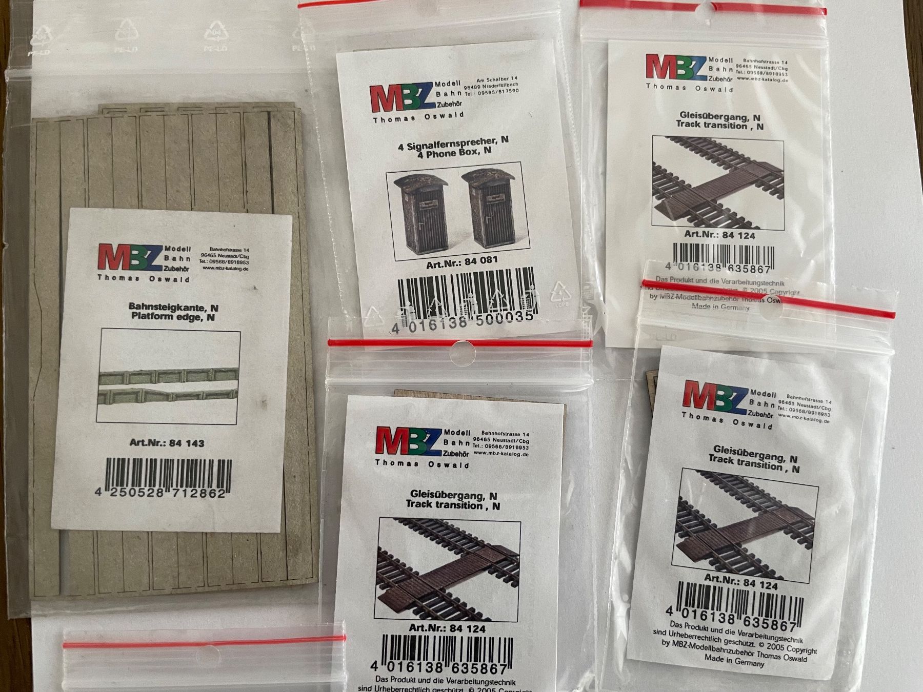 Modelleisenbahnen: Modellbau MBZ Spur N  8-teilig – Neu (gemäss Beschreibung) aus Rorschach von Karotten 1