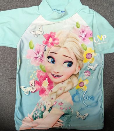 Bade T-Shirt Elsa Grösse 98 mit UV Schutz