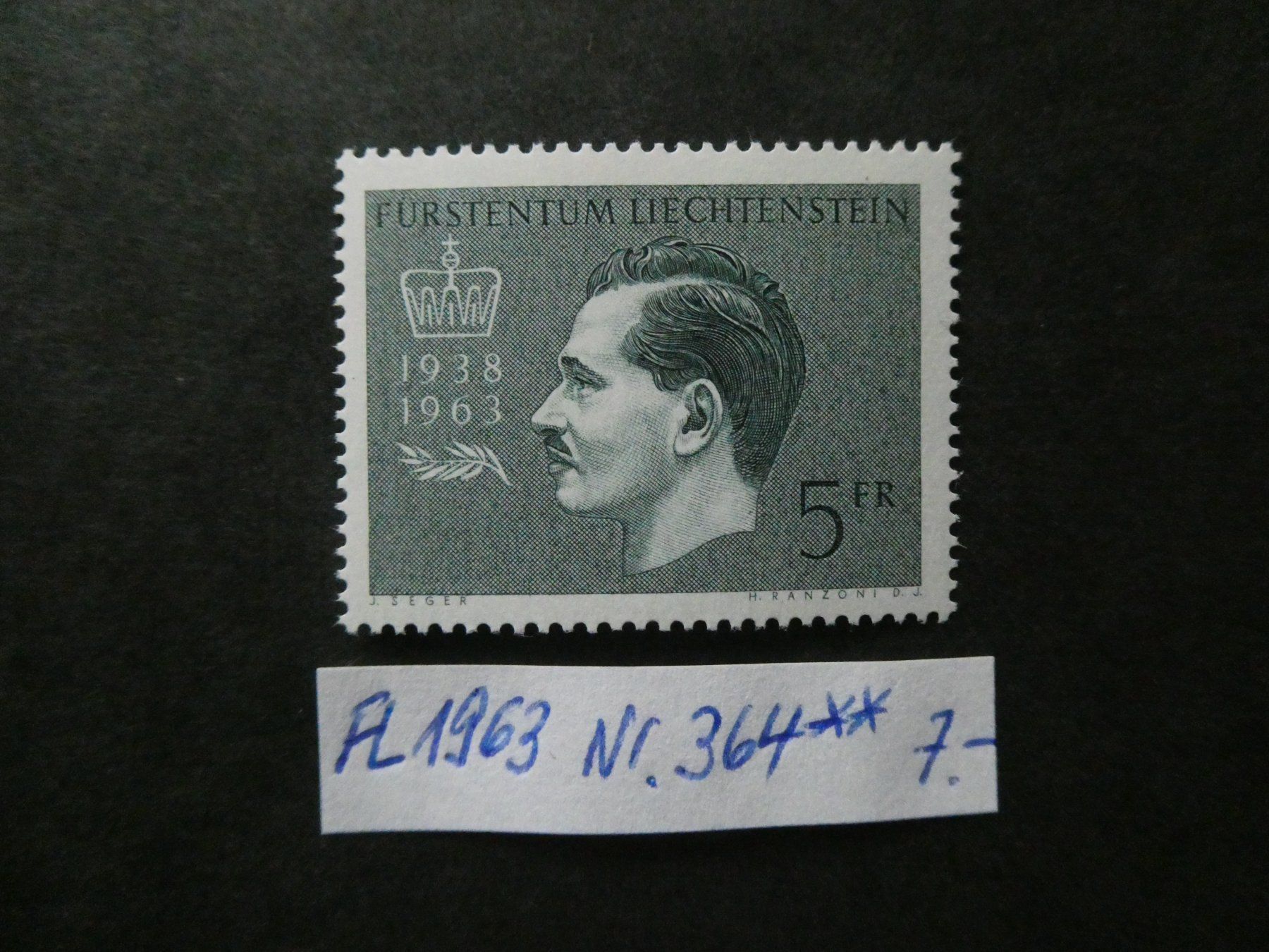 Alle Briefmarken: FL 1963 Nr. 364 postfrisch – Gebraucht aus Lausen von Herbamare01